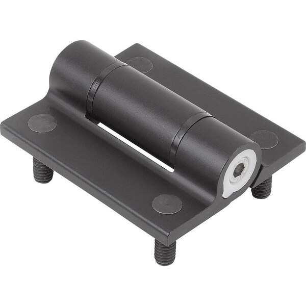 Hinge W. Adj. Friction, Form:B Screws 55X65, A1=38, B1=48, Aluminum Black